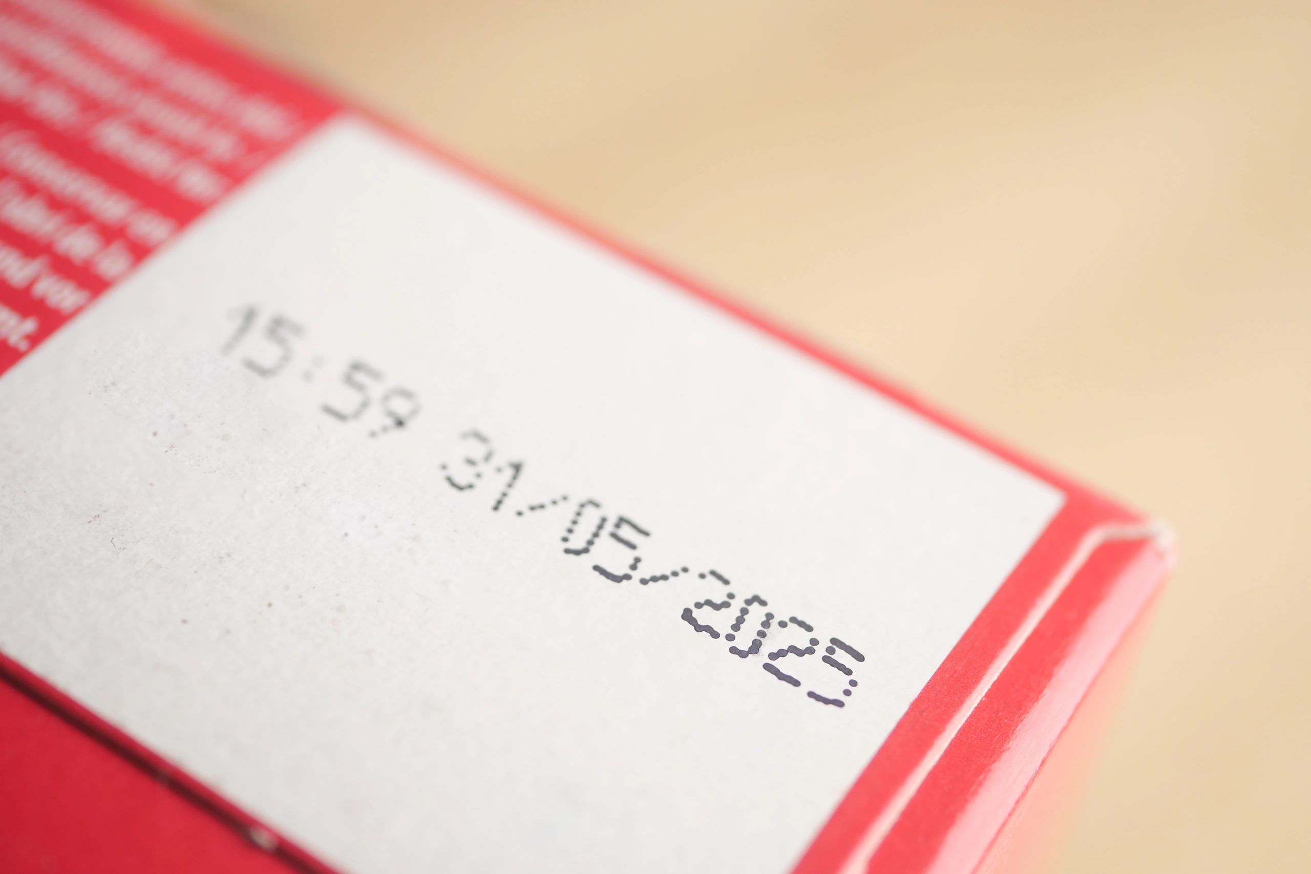 Close-up of product labelling representing EU labelling and compliance details